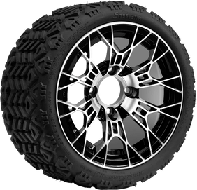 SGC 12"Tarantula Machined/Black Wheel and 18" All-Terrain Tire Combo