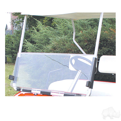 Club Car Old Style 82-00  Clear 2 Piece Folding Windshield