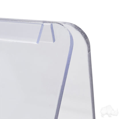 Clear 2 Piece Windshield - E-Z-Go Express Cowl w/ Standard Top & 3/4" St - Impact Resistant (1/4” Thick)