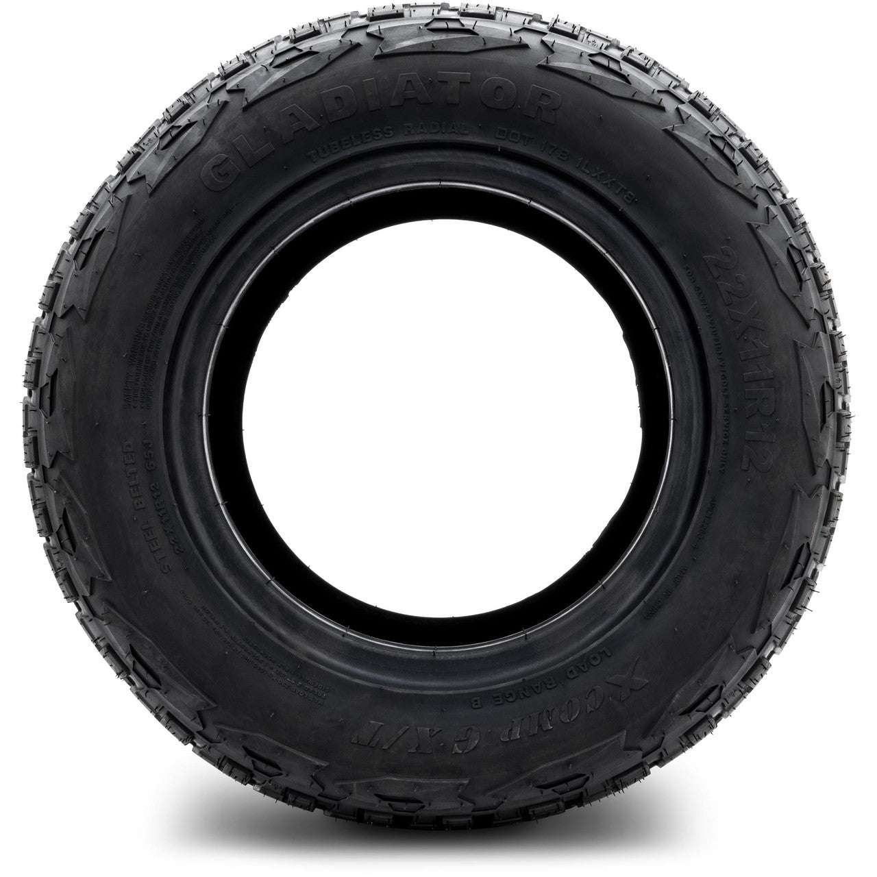 XCOMP Gladiator Street Tire 22X11R12 - Set of 4