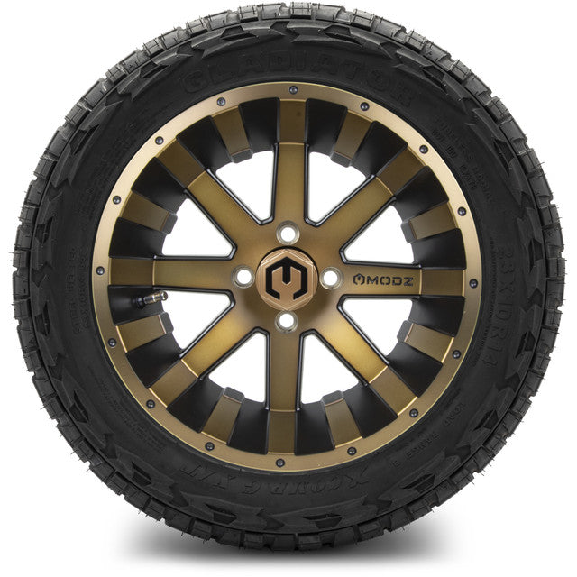14" MODZ Assault Matte Bronze - Tire and Wheel Combo