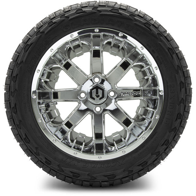 14" MODZ Assault Chrome - Tire and Wheel Combo