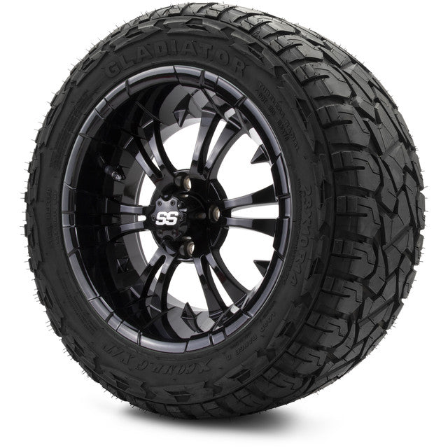14" MODZ Vampire Glossy Black - Tire and Wheel Combo