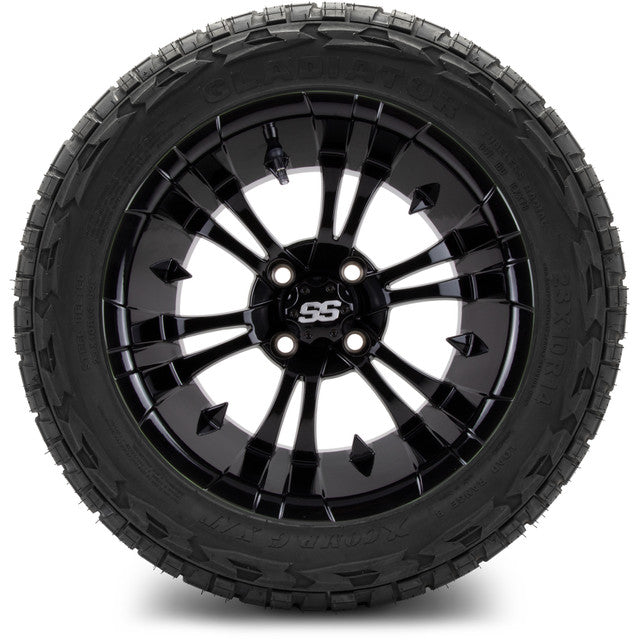 14" MODZ Vampire Glossy Black - Tire and Wheel Combo