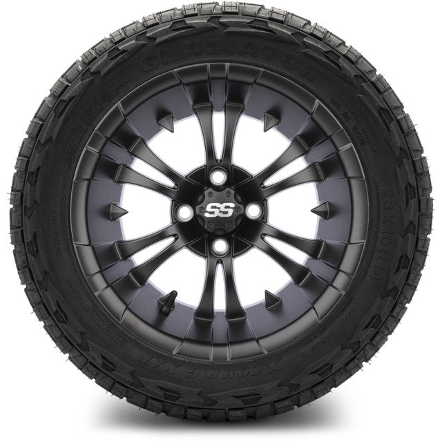 14" MODZ Vampire Matte Black - Tire and Wheel Combo