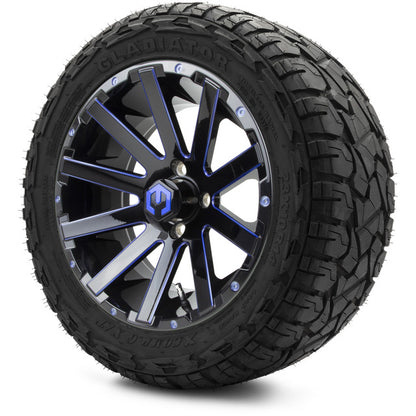 14" MODZ Mauler Blue & Black - Tire and Wheel Combo