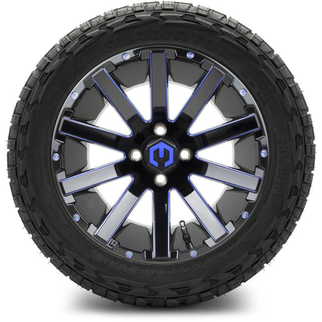 14" MODZ Mauler Blue & Black - Tire and Wheel Combo
