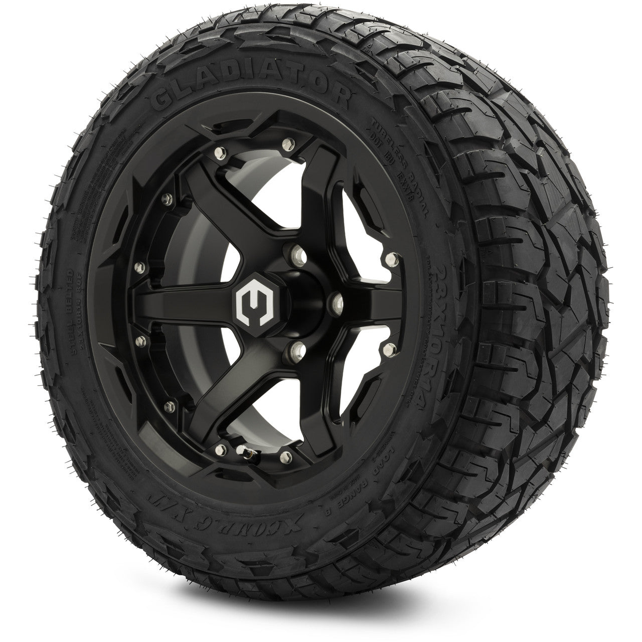 14" MODZ Gladiator Matte Black - Tire and Wheel Combo