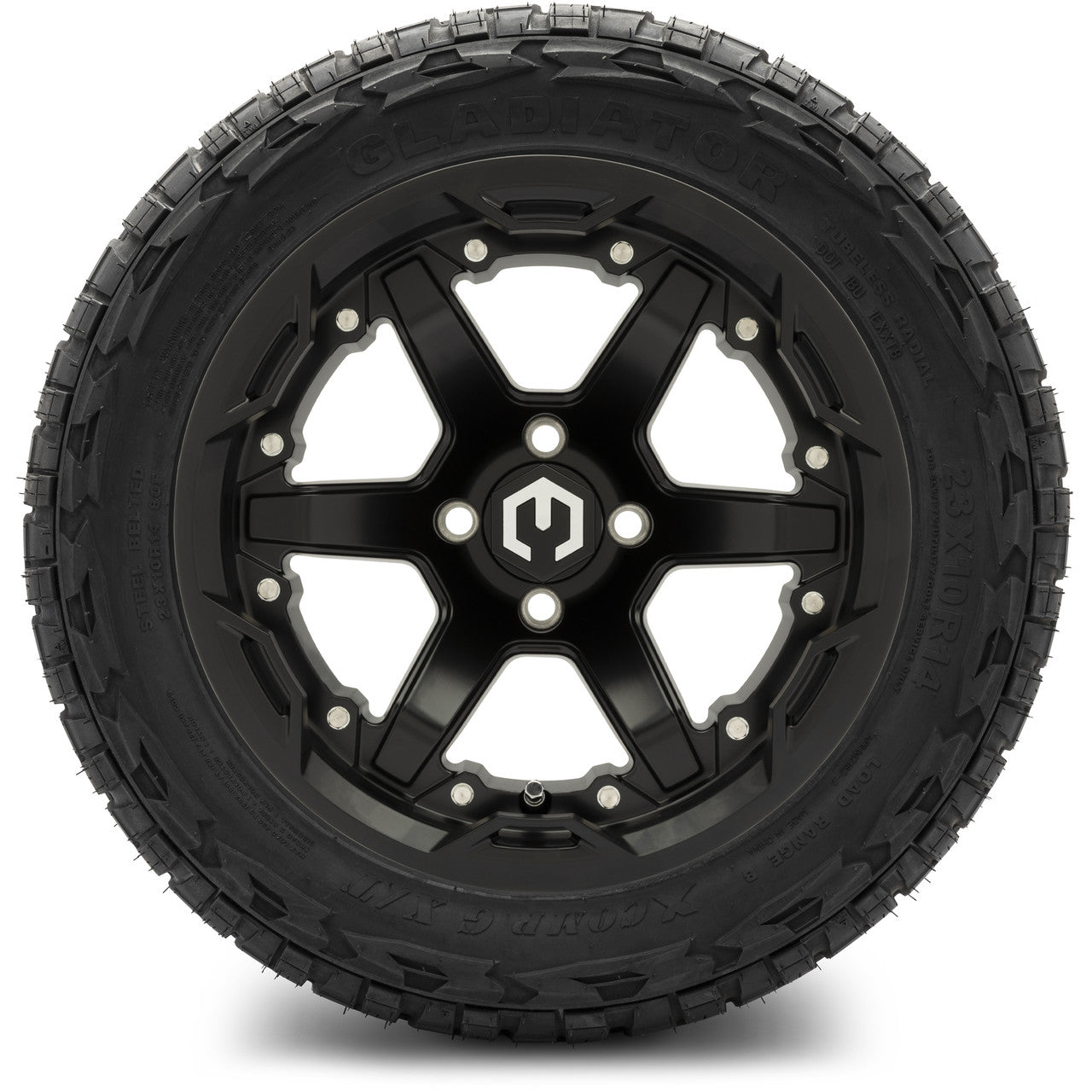14" MODZ Gladiator Matte Black - Tire and Wheel Combo