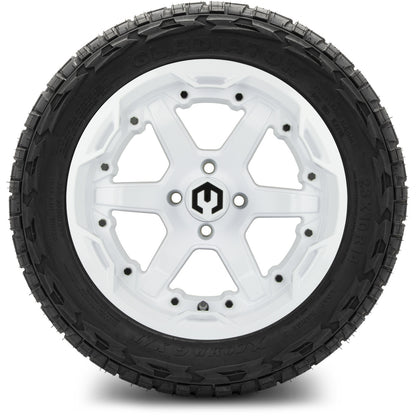 14" MODZ Gladiator Glossy White - Tire and Wheel Combo