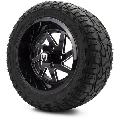 14" MODZ Fury Glossy Black - Tire and Wheel Combo