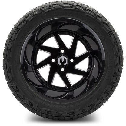 14" MODZ Fury Glossy Black - Tire and Wheel Combo