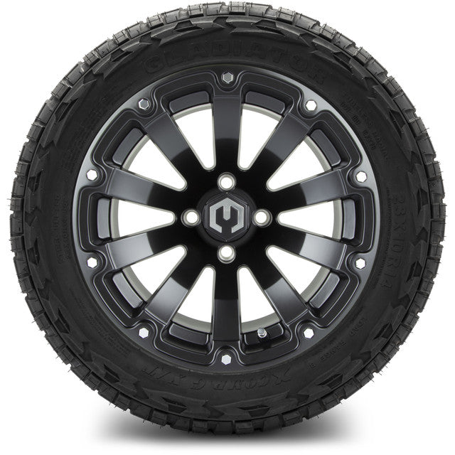 14" MODZ Bomber Matte Black - Tire and Wheel Combo