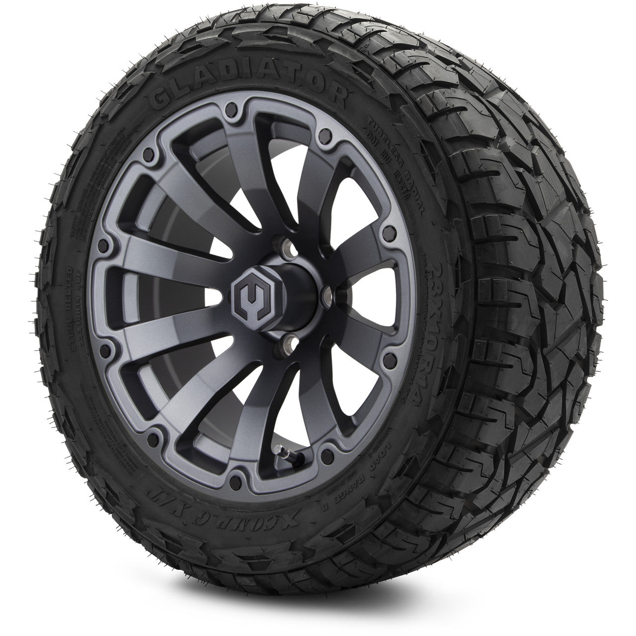 14" MODZ Bomber Matte Gunmetal - Tire and Wheel Combo