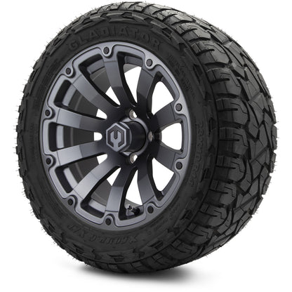 14" MODZ Bomber Matte Gunmetal - Tire and Wheel Combo