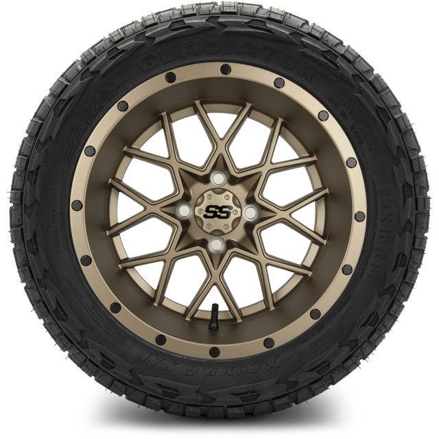 14" MODZ Vortex Matte Bronze - Tire and Wheel Combo