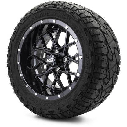 14" MODZ Vortex Glossy Black - Tire and Wheel Combo