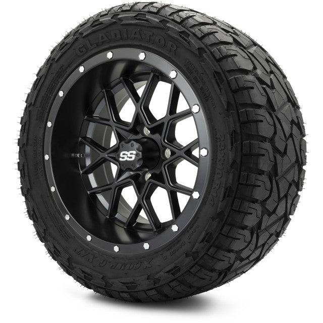 14" MODZ Vortex Matte Black - Tire and Wheel Combo