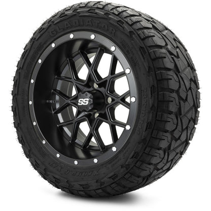 14" MODZ Vortex Matte Black - Tire and Wheel Combo
