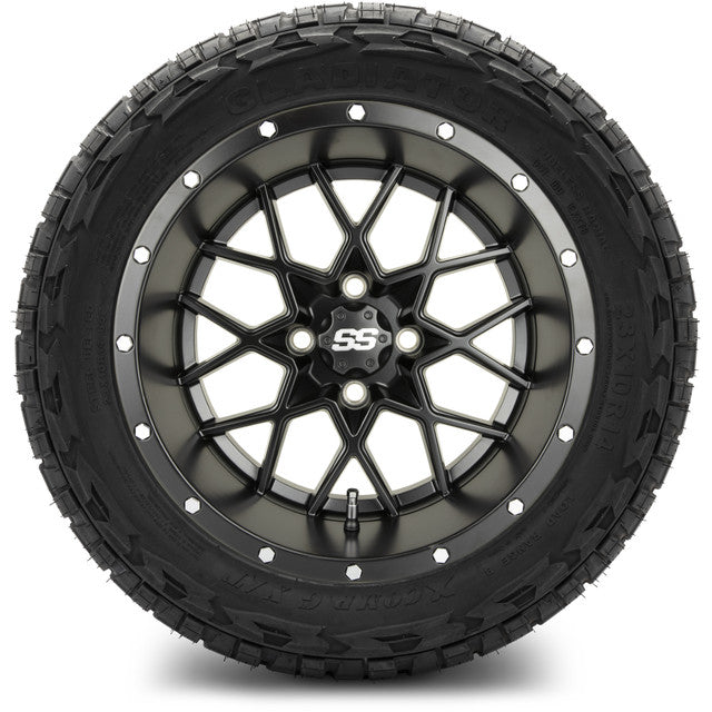 14" MODZ Vortex Matte Black - Tire and Wheel Combo