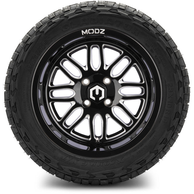14" MODZ Mayhem Glossy Black - Tire and Wheel Combo