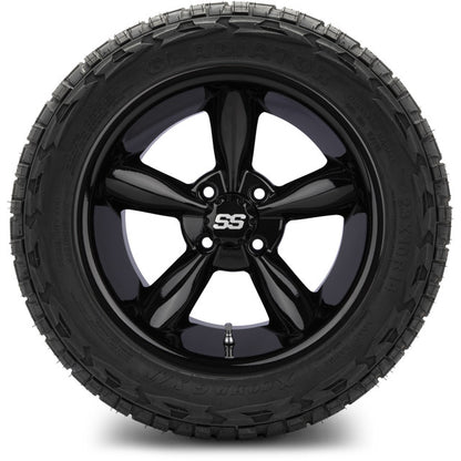 14" MODZ Godfather Glossy Black - Tire and Wheel Combo