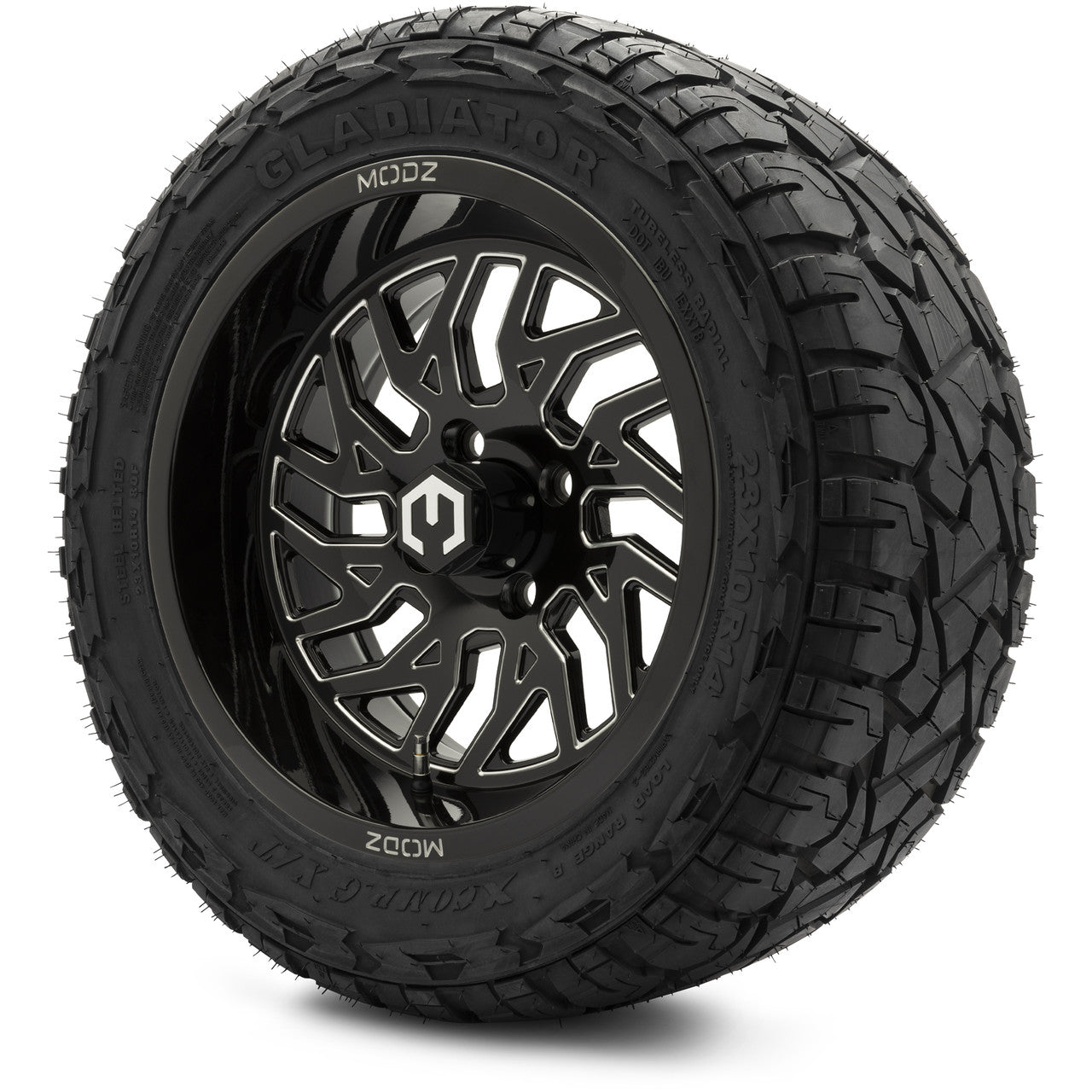 14" MODZ Carnage Glossy Black - Tire and Wheel Combo