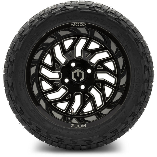 14" MODZ Carnage Glossy Black - Tire and Wheel Combo