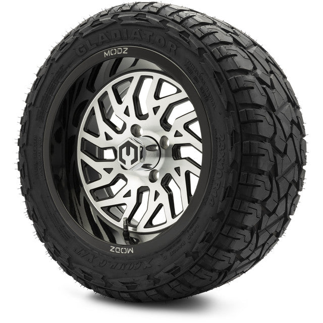 14" MODZ Carnage Machined Black - Tire and Wheel Combo