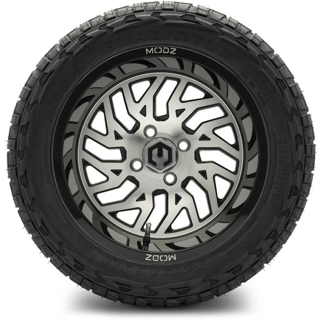 14" MODZ Carnage Machined Black - Tire and Wheel Combo