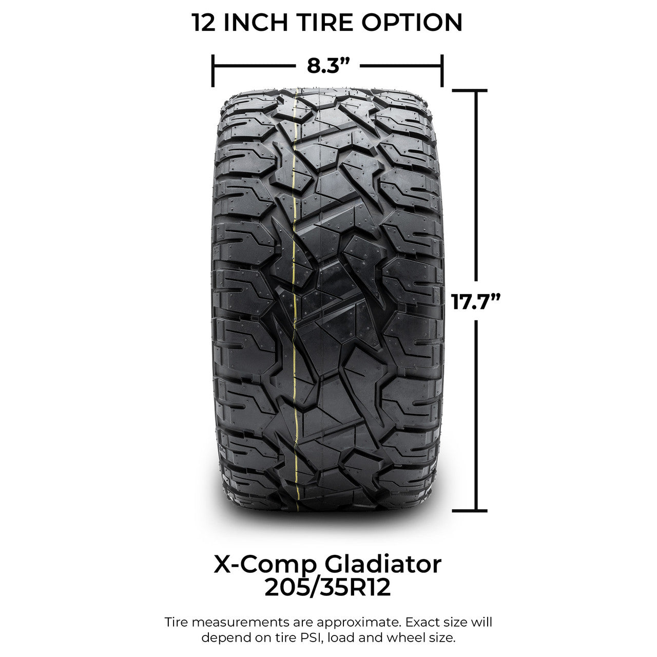 XCOMP Gladiator Street Tires 205/35R12 - Set of 4