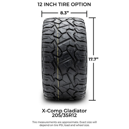 XCOMP Gladiator Street Tires 205/35R12 - Set of 4