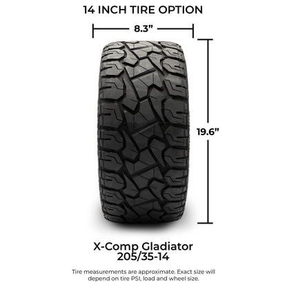 XCOMP Gladiator Steel Belted 205/35-14 - Set of 4