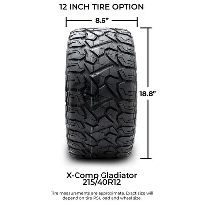 12" MODZ Vortex Matte Bronze - Tire and Wheel Combo