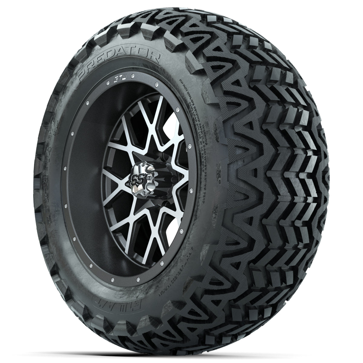 Set of (4) 14 in GTW Vortex Wheels with 23x10-14 GTW Predator All-Terrain Tires