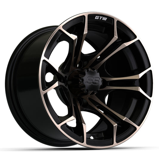 12″ GTW® Spyder Wheel – Matte Black with Bronze