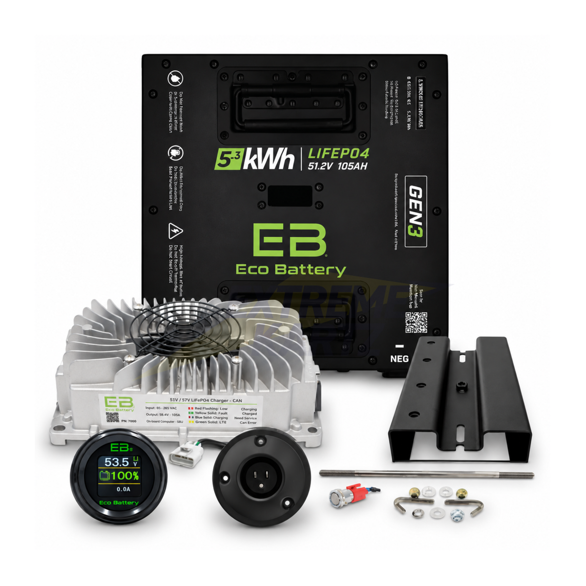 Eco Battery 48V 105Ah Thru-Hole Bundle - Select your Cart