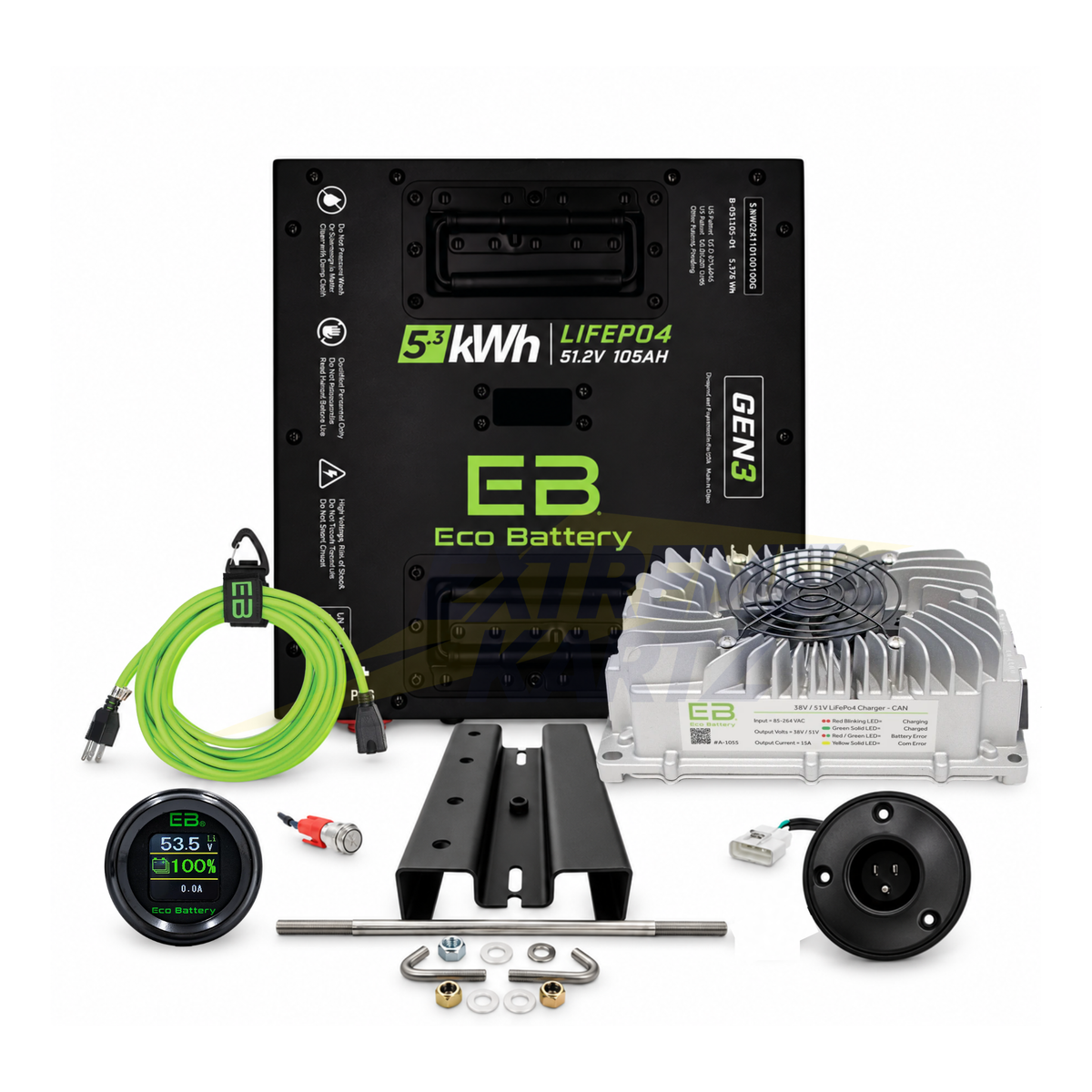 Eco Battery 48V 105Ah Thru-Hole Bundle - Select your Cart