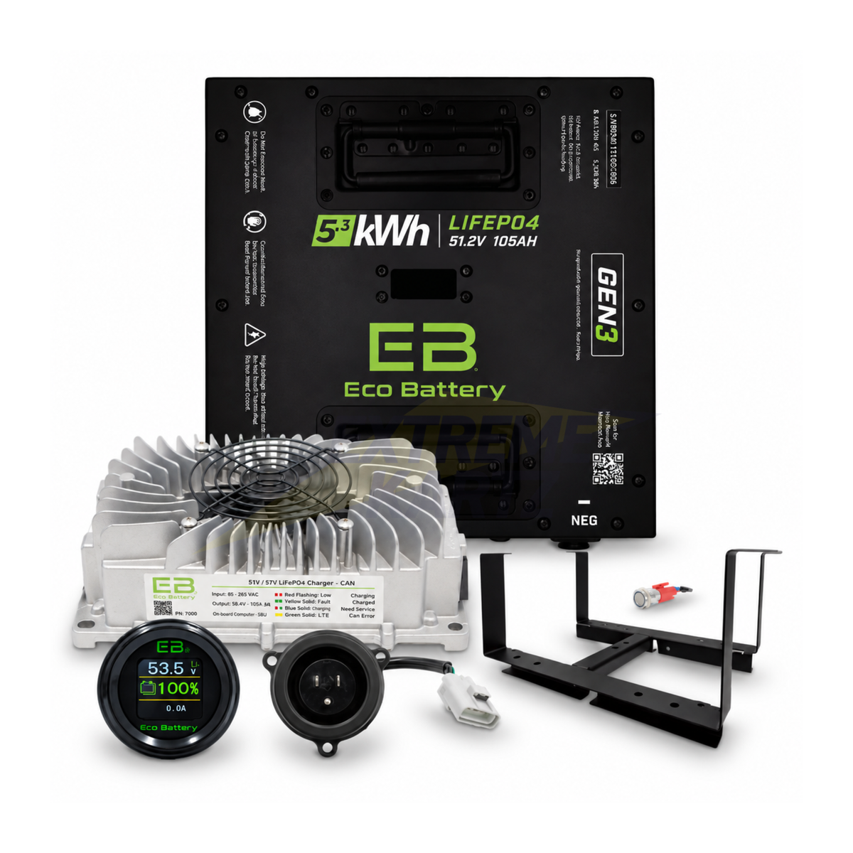 Eco Battery 48V 105Ah Thru-Hole Bundle - Select your Cart