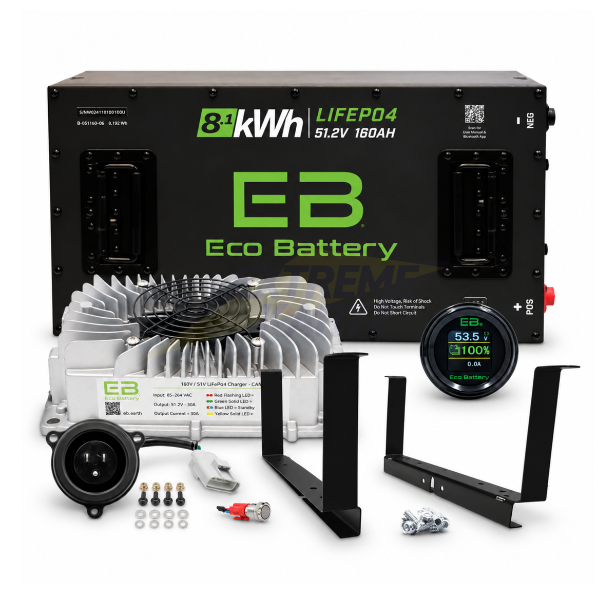 Eco Battery 48v 160ah Lithium Bundle Kit - Select your Cart