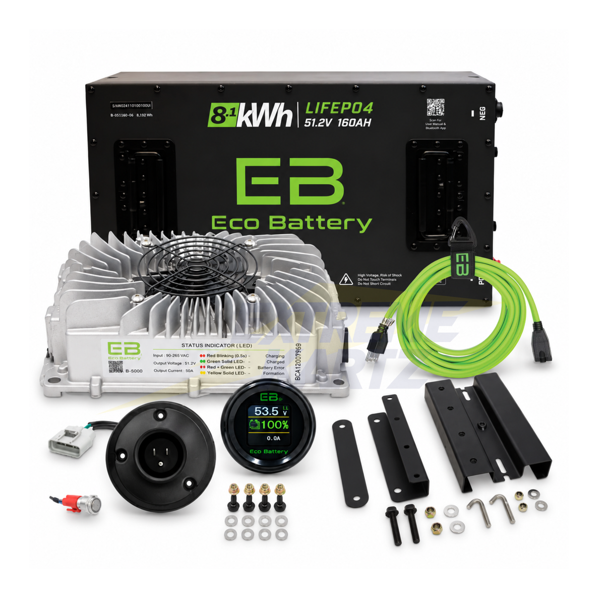 Eco Battery 48v 160ah Lithium Bundle Kit - Select your Cart