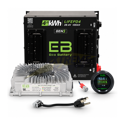 Eco Battery 36V 105Ah Lithium Bundle — Club Car DS, EZGO TXT & Yamaha G-Series