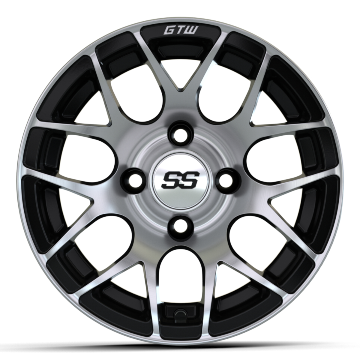 GTW Pursuit 12x7 Machined Black Wheel