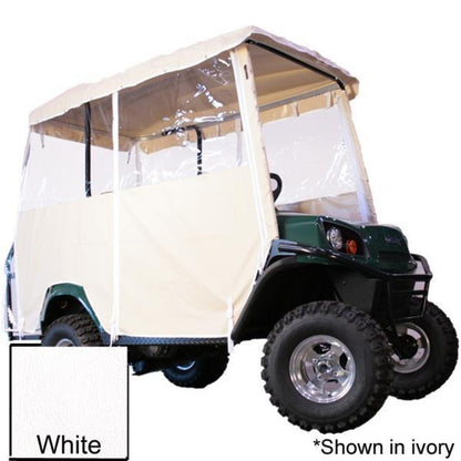 White 4-Passenger Over-The-Top Vinyl Enclosure For Club Car Villager w/80″ RedDotTop