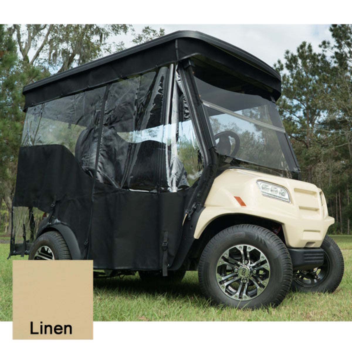 RedDot Chameleon 4 Passenger Track Style Linen Enclosure – Club Car