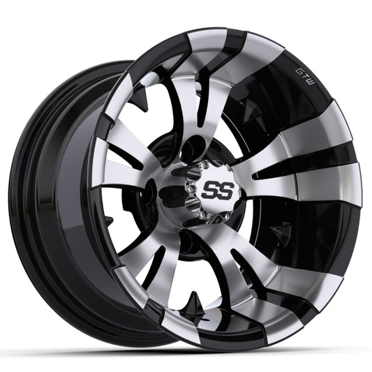 GTW Vampire 12x7 Machined Black Wheel