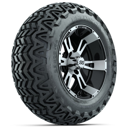 Set of (4) 14 in GTW Yellow Jacket Wheels with 23x10-14 GTW Predator All-Terrain Tires