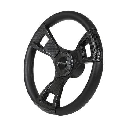 Gussi Italia® Model 13 Black/Carbon Fiber Steering Wheel For Club Car Precedent / Onward / Tempo