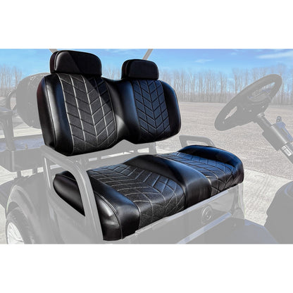 EZGO TXT/RXV & MadJax XSeries MadJax Aviator Front Seat Cushions - Black