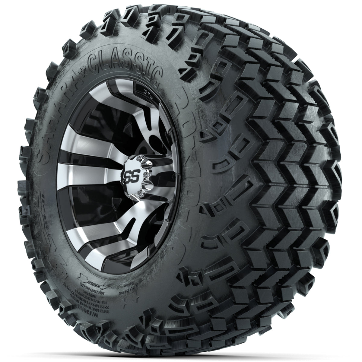 Set of (4) 10 in GTW Storm Trooper Wheels with 20x10-10 Sahara Classic All Terrain Tires